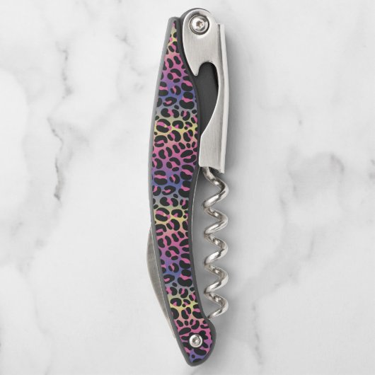 Rainbow Leopard Print Kurkentrekker (Achterkant)