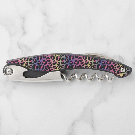 Rainbow Leopard Print Kurkentrekker (Voorkant)