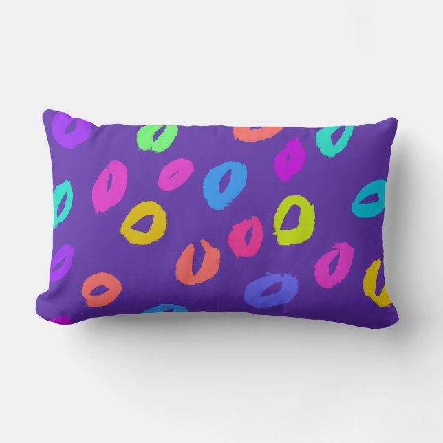 Rainbow Leopard Print Kussen (Voorkant)