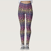 Rainbow Leopard Print Leggings (Voorkant)