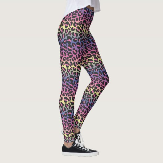 Rainbow Leopard Print Leggings (Rechts)
