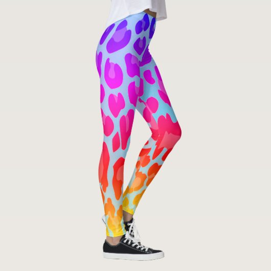 Rainbow Leopard Print Leggings (Rechts)