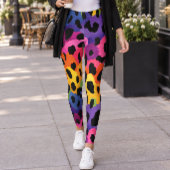 Rainbow Leopard Print Leggings