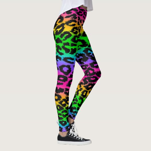 Rainbow Leopard Print Leggings (Rechts)