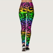 Rainbow Leopard Print Leggings (Achterkant)