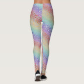 Rainbow Leopard Print Leggings | Bold Colorful (Achterkant)