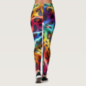 Rainbow Leopard Print Leggings | Bold Colorful (Achterkant)