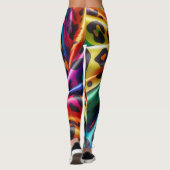 Rainbow Leopard Print Leggings | Bold Colorful (Achterkant)