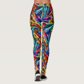 Rainbow Leopard Print Leggings | Psychedelic (Achterkant)