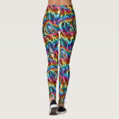 Rainbow Leopard Print Leggings | Psychedelic (Achterkant)
