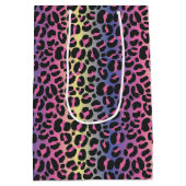 Rainbow Leopard Print Medium Cadeauzakje (Achterkant)