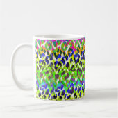 Rainbow Leopard Print Monogram patroon Koffiemok (Links)
