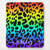 Rainbow Leopard Print Muismat (Voorkant)