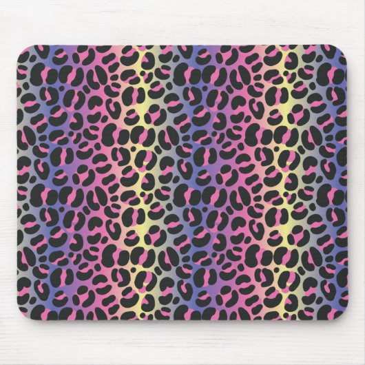 Rainbow Leopard Print Muismat (Voorkant)