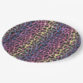Rainbow Leopard Print Papieren Bordje (Gekanteld)
