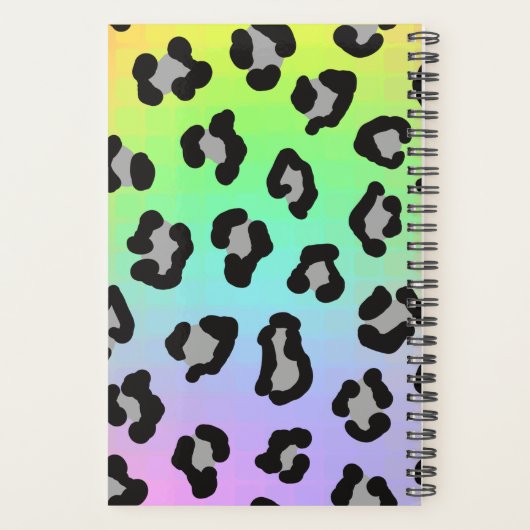 Rainbow Leopard Print Planner (Achterkant)