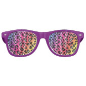Rainbow Leopard Print Retro Zonnebril (Voorkant)