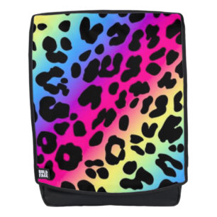 Rainbow Leopard Print Rugtassen