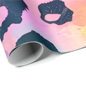 Rainbow Leopard Print Safari Animal Cadeaupapier (Rol Hoek)