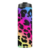 Rainbow Leopard Print Thermosbeker (Voorkant)