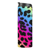 Rainbow Leopard Print Thermosbeker (Geroteerd rechts)