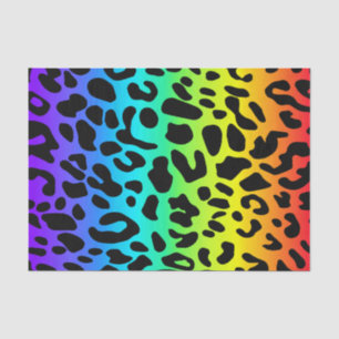 Rainbow Leopard Print Tissuepapier