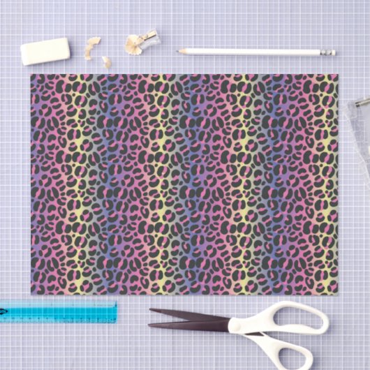 Rainbow Leopard Print Tissuepapier (Craft)