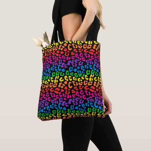 Rainbow Leopard Print Tote Bag (Dichtbij)