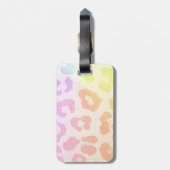 Rainbow Leopard Print Travel Bagagelabel (Achterkant verticaal)