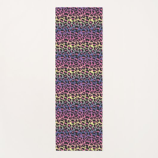 Rainbow Leopard Print Yogamat (Voorkant)