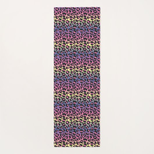 Rainbow Leopard Print Yogamat (Achterkant)