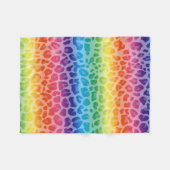 Rainbow leopard printpatroon fleece deken (Voorkant (Horizontaal))