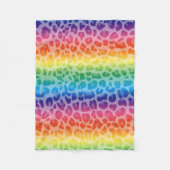 Rainbow leopard printpatroon fleece deken (Voorkant)