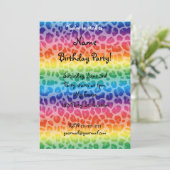 Rainbow leopard printpatroon kaart (Staand voorkant)