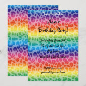 Rainbow leopard printpatroon kaart (Voorkant / Achterkant)