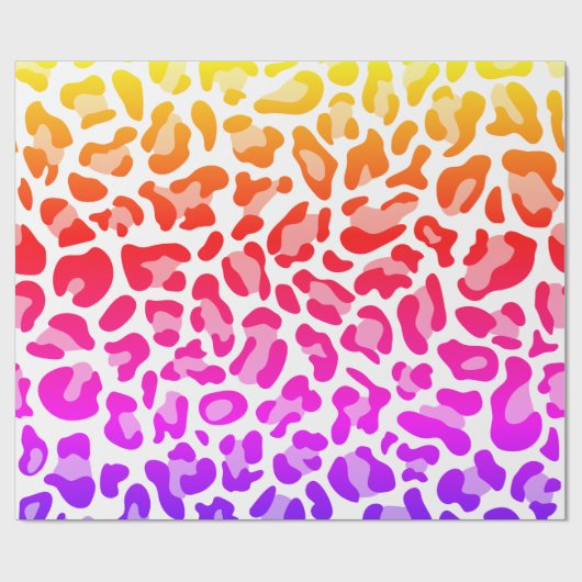 Rainbow Leopard Skin Cadeaupapier (Vlak)