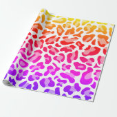 Rainbow Leopard Skin Cadeaupapier (Uitgerold)