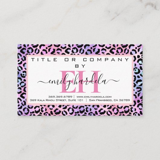 Rainbow Leopard Social Media Visitekaartje (Voorkant)