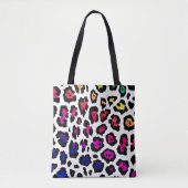 Rainbow Leopard Spots Pattern Tote Bag (Voorkant)