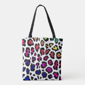 Rainbow Leopard Spots Pattern Tote Bag (Achterkant)