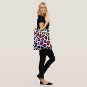 Rainbow Leopard Spots Pattern Tote Bag (Op model)