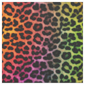 Rainbow Leopard Spots Print Pattern Stof (Close Up)
