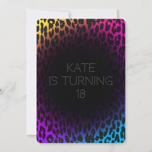 Rainbow Leopard Uitnodigingen (Voorkant)
