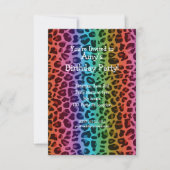 Rainbow leopard verjaardagsuitnodiging kaart (Voorkant)