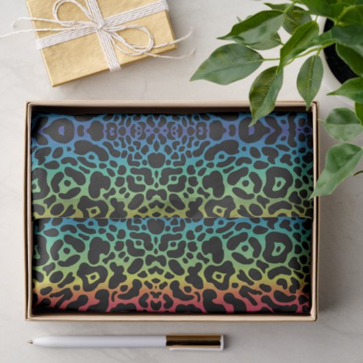 Rainbow Leopard-weefselpapier Tissuepapier (Geschenk)