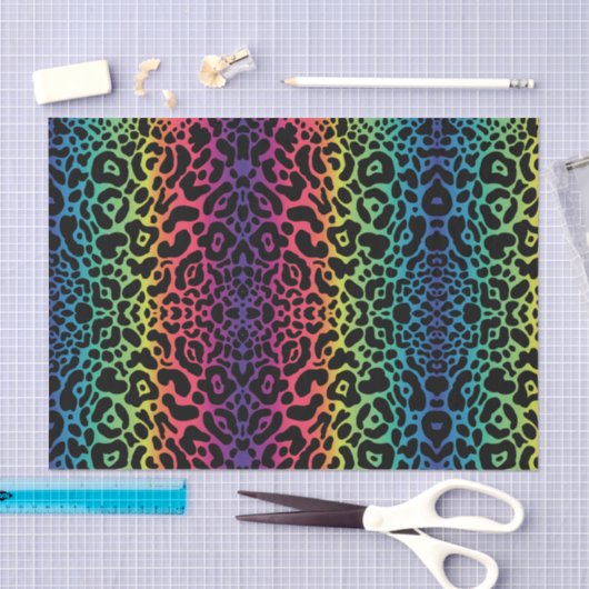 Rainbow Leopard-weefselpapier Tissuepapier (Craft)