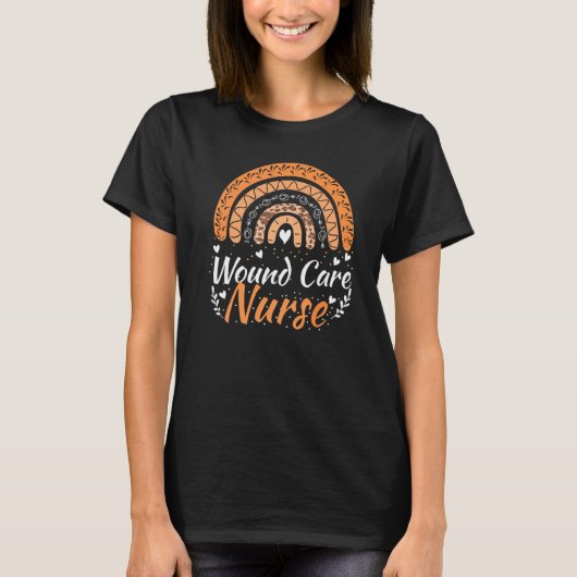 Rainbow Leopard Wond Care Nurse Squad Nursing Med T-shirt (Voorkant)