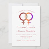 Rainbow lesbian bruiloft kaart (Voorkant)