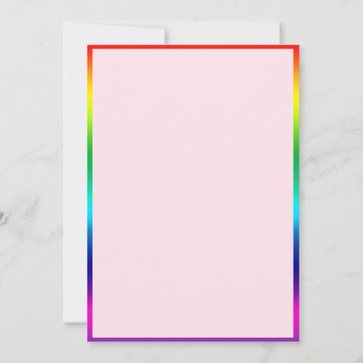 Rainbow Lesbian Elegant Stijlvolle Pride Wedding Kaart (Achterkant)