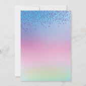 Rainbow Let's Party Fun Gouden Ballon Uitnodiging (Achterkant)